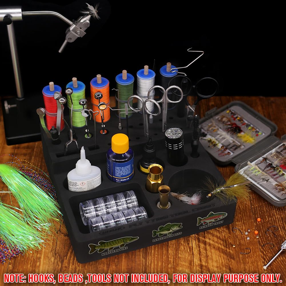 Stable, tidy fly tying station with Caddy Organizer