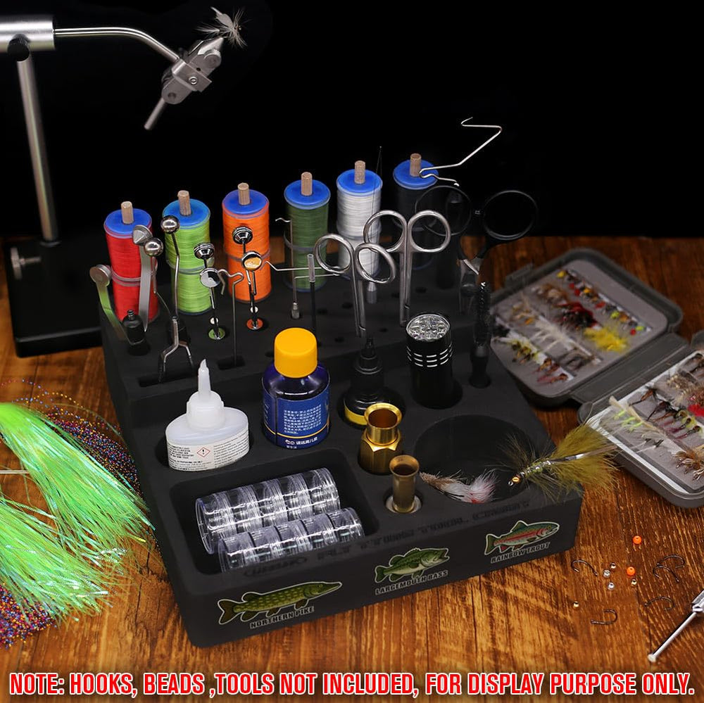 Stable, tidy fly tying station with Caddy Organizer