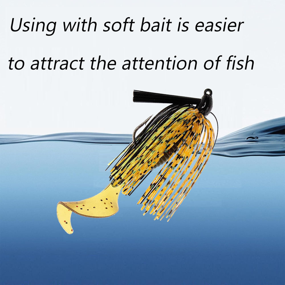 Angler using bass jigs in freshwater fishing