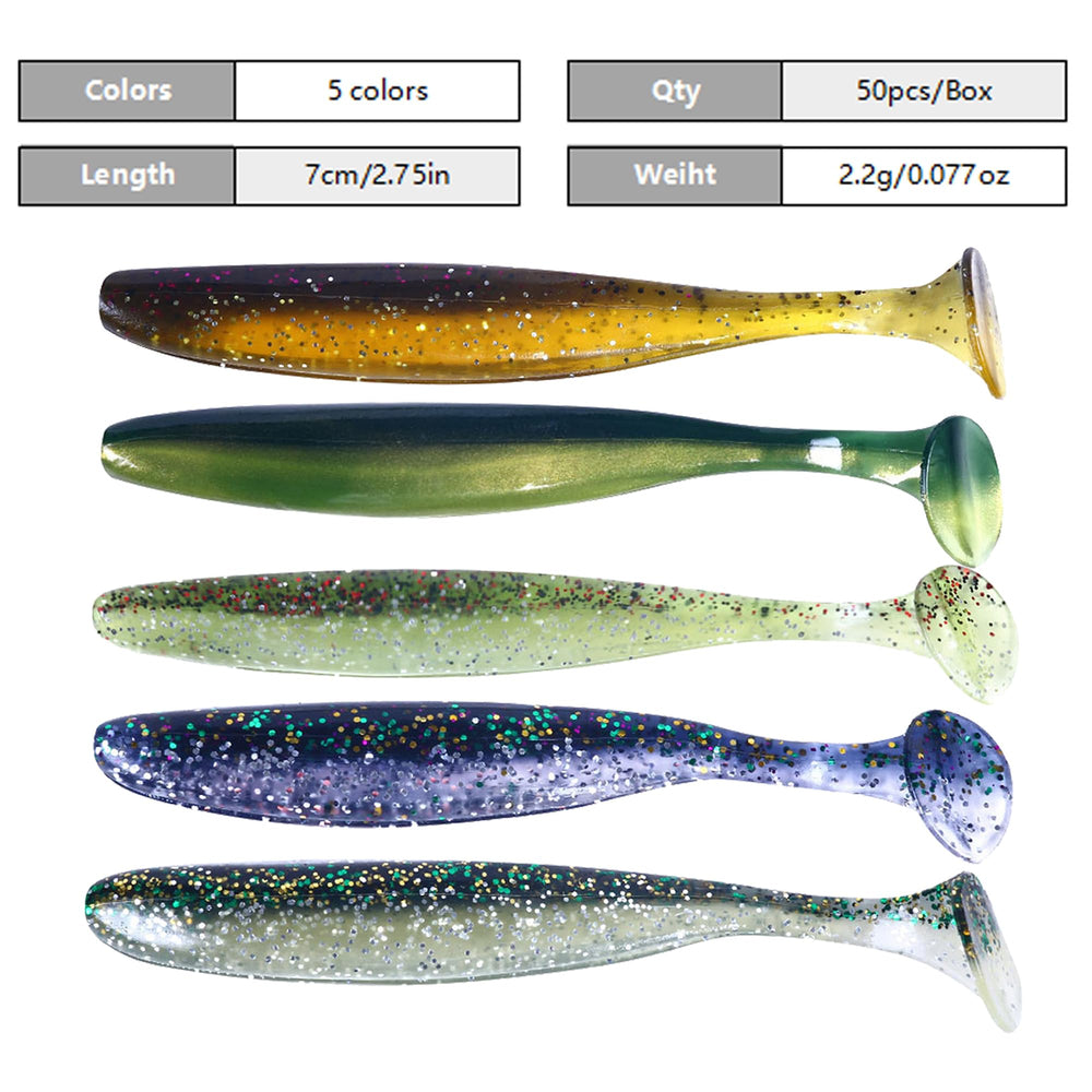 LURESMEOW paddle-tail swimbaits side view showing lifelike movement.