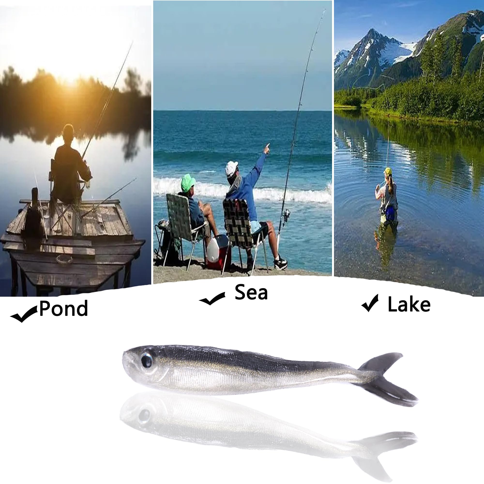 LURESMEOW rigging-ready lures suitable for jighead, Texas, or Carolina rigs