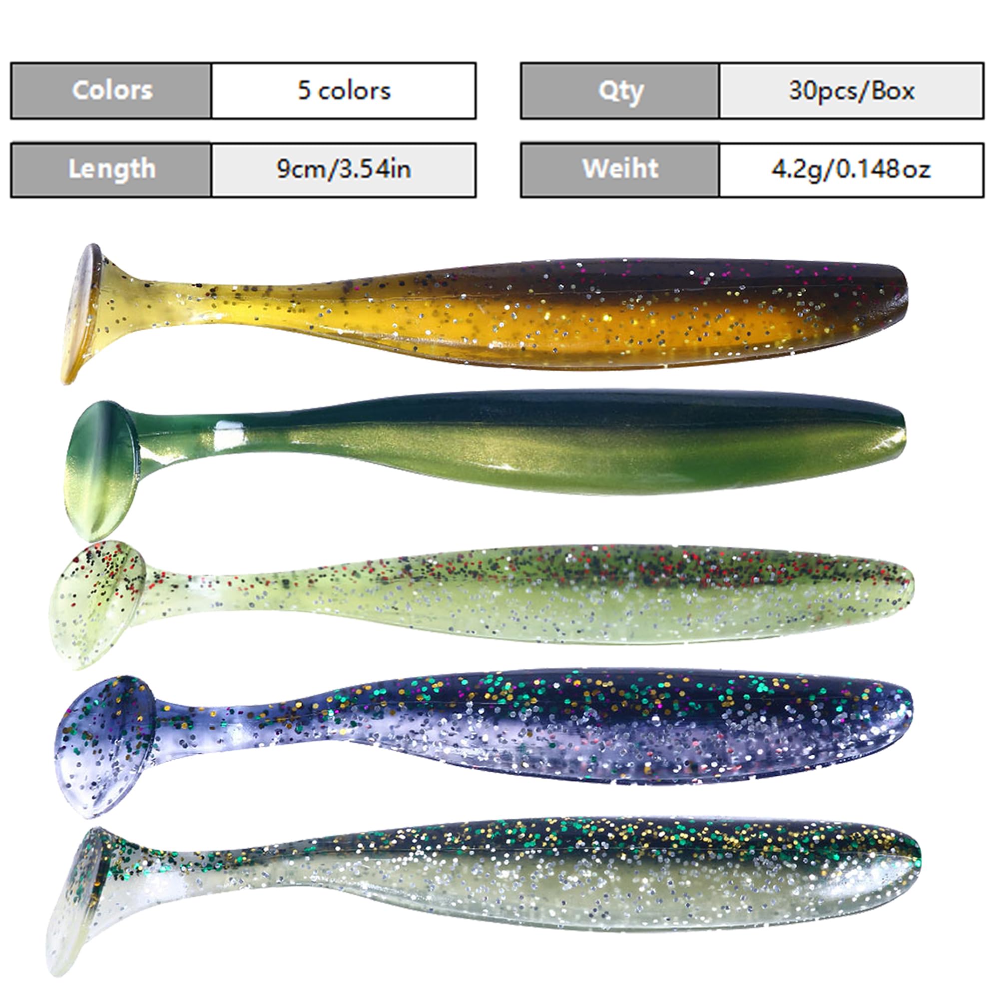 Close-up of bright sequined paddle tail design