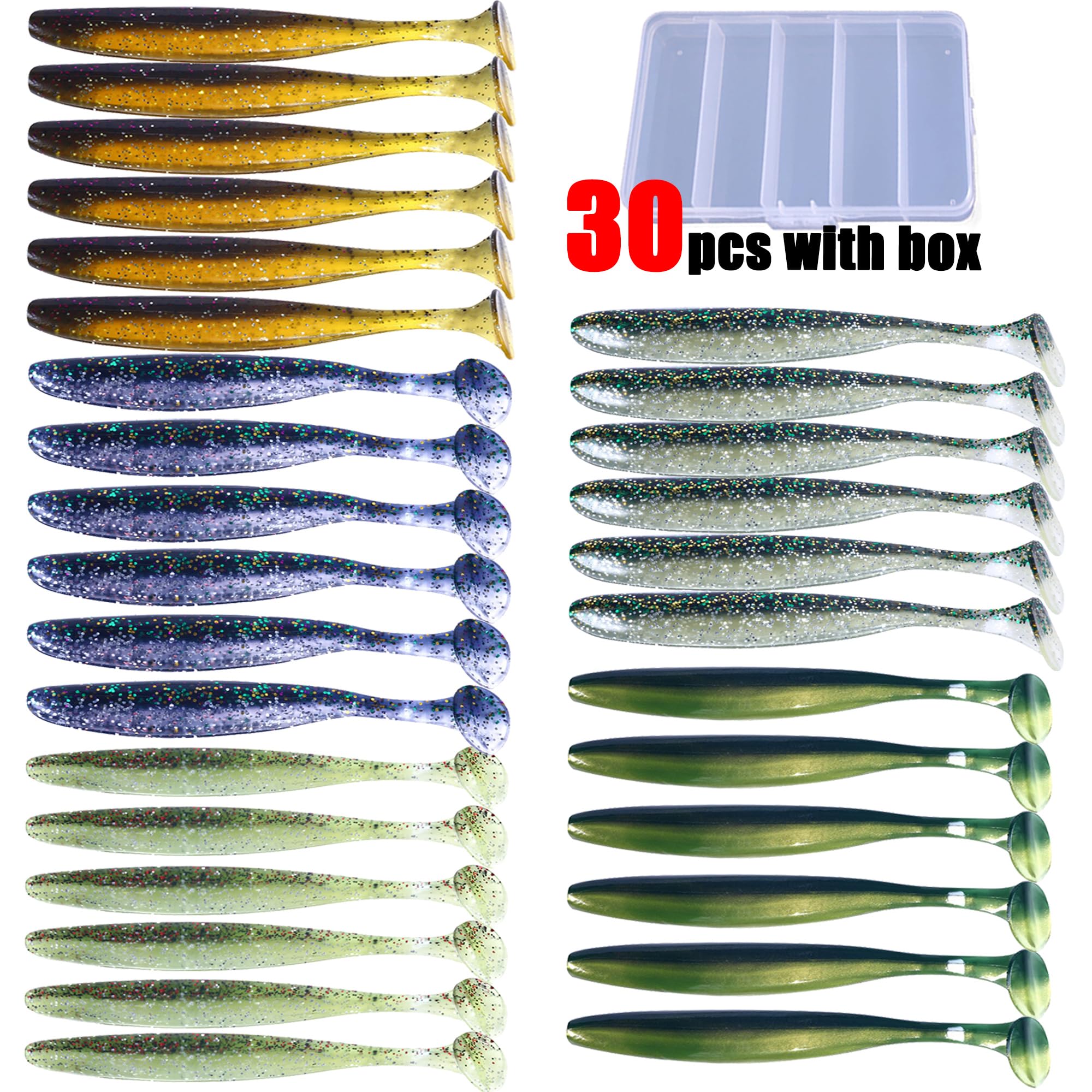 Ultra lifelike paddle tail swimbaits for multiple species