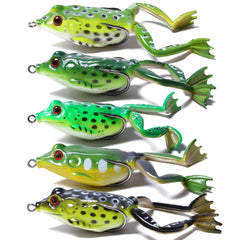 LURESMEOW topwater frog lure in action for bass and pike.