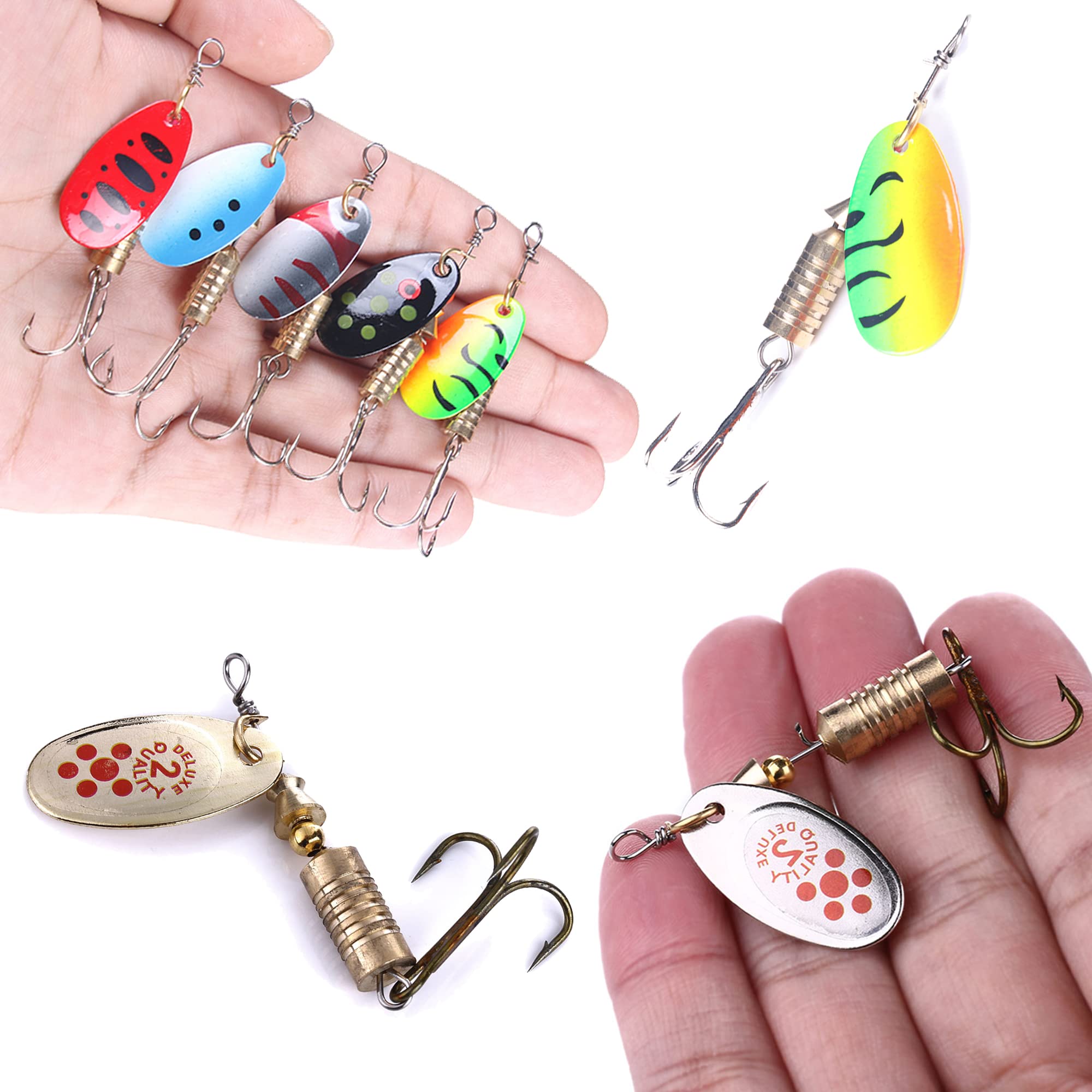 LURESMEOW spinner bait hook detail emphasizes sharp, durable hooks for strong hookups.