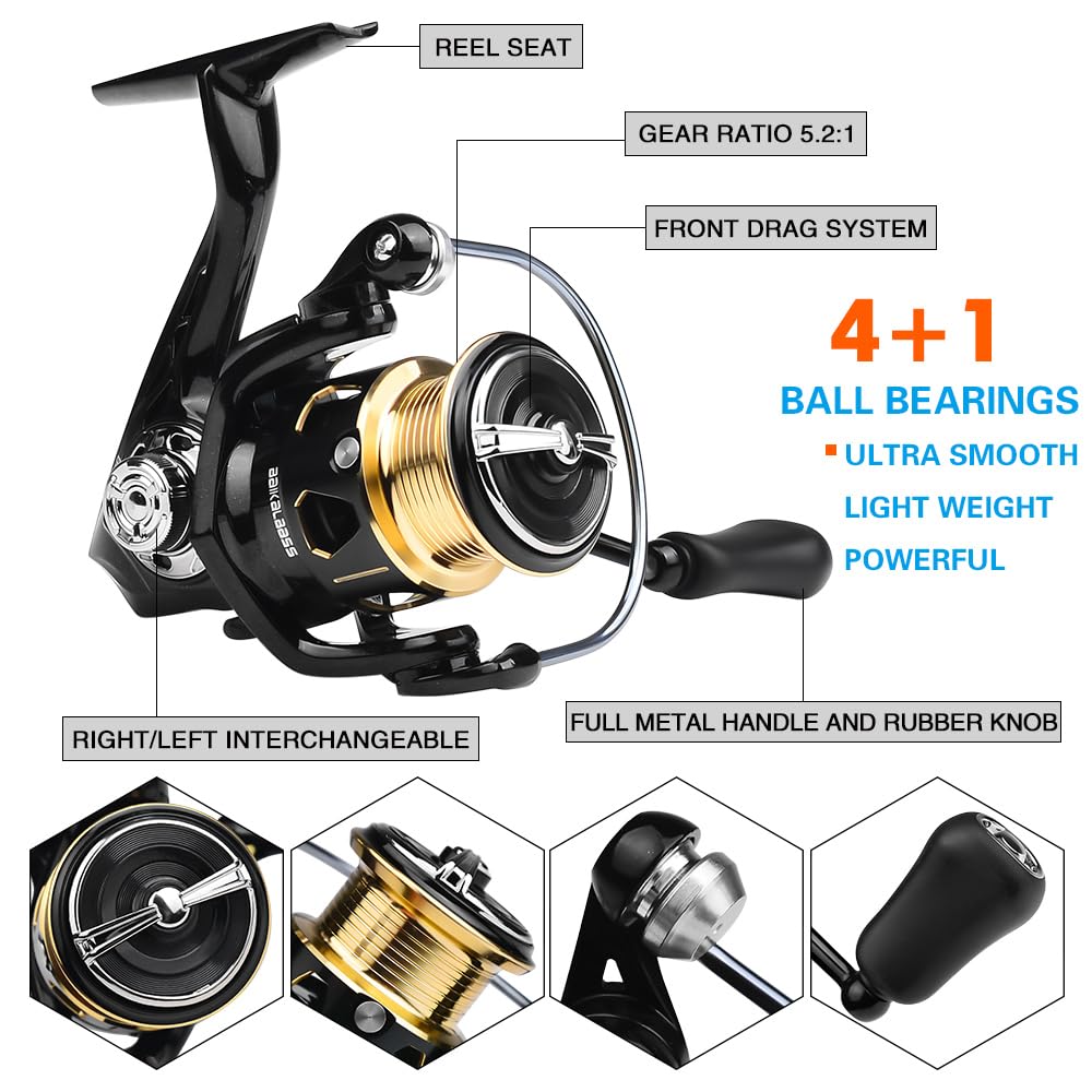 Assorted lures including crankbait, popper, and jerkbait