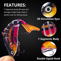 LURESMEOW 3D full-body lure with holographic eyes looks real to attract.