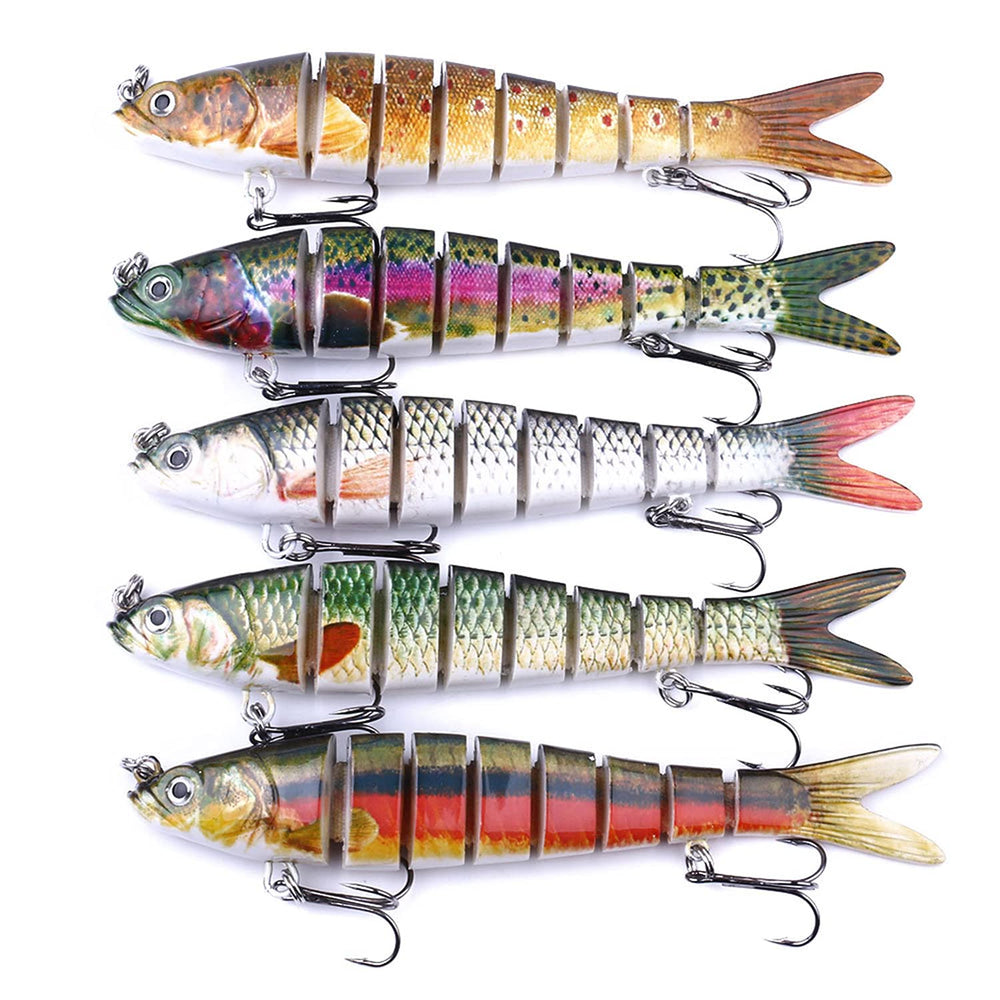 LURESMEOW 8-segment swimbait shows lifelike action for bass.