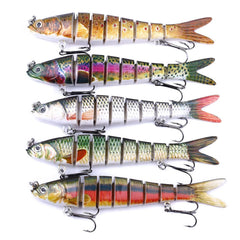 LURESMEOW 8-segment swimbait shows lifelike action for bass.