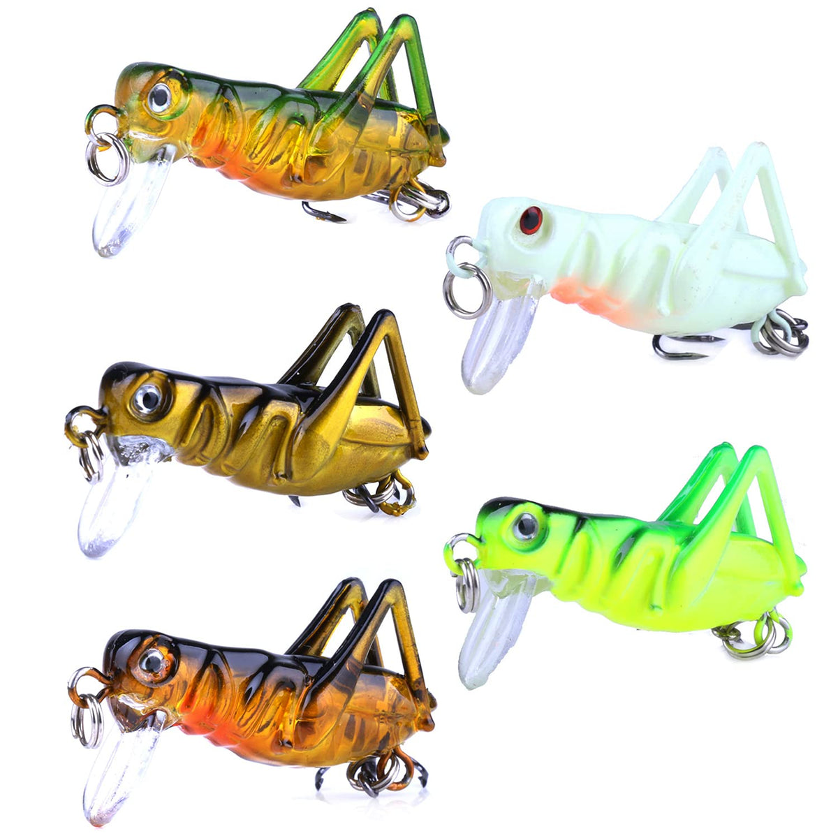 LURESMEOW cricket crankbait side view with lifelike shape for bass and trout