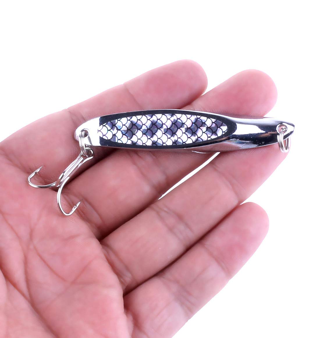 LURESMEOW fishing spoons durable metal body endures tough casting and retrieves.