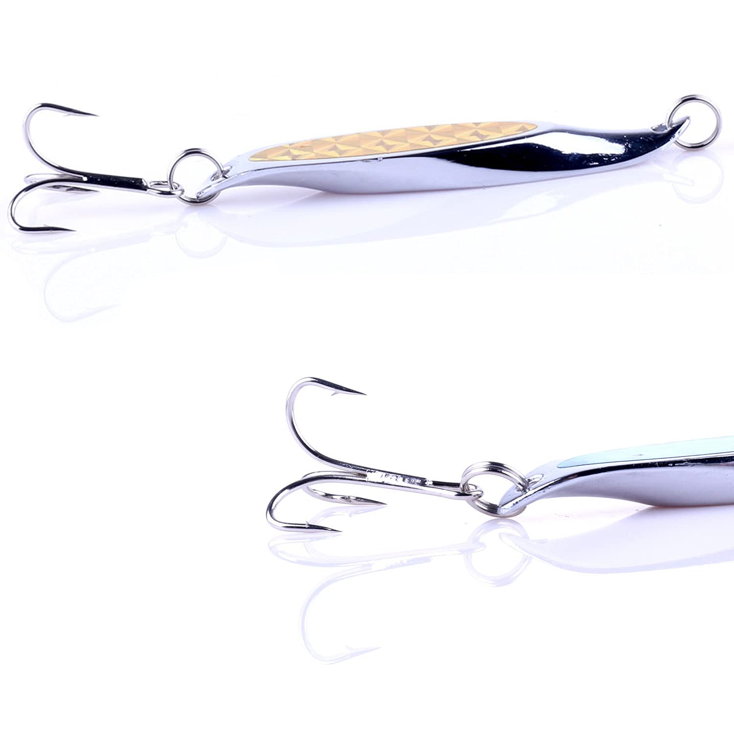 LURESMEOW fishing spoons demonstrate lifelike swimming action to tempt predatory fish.