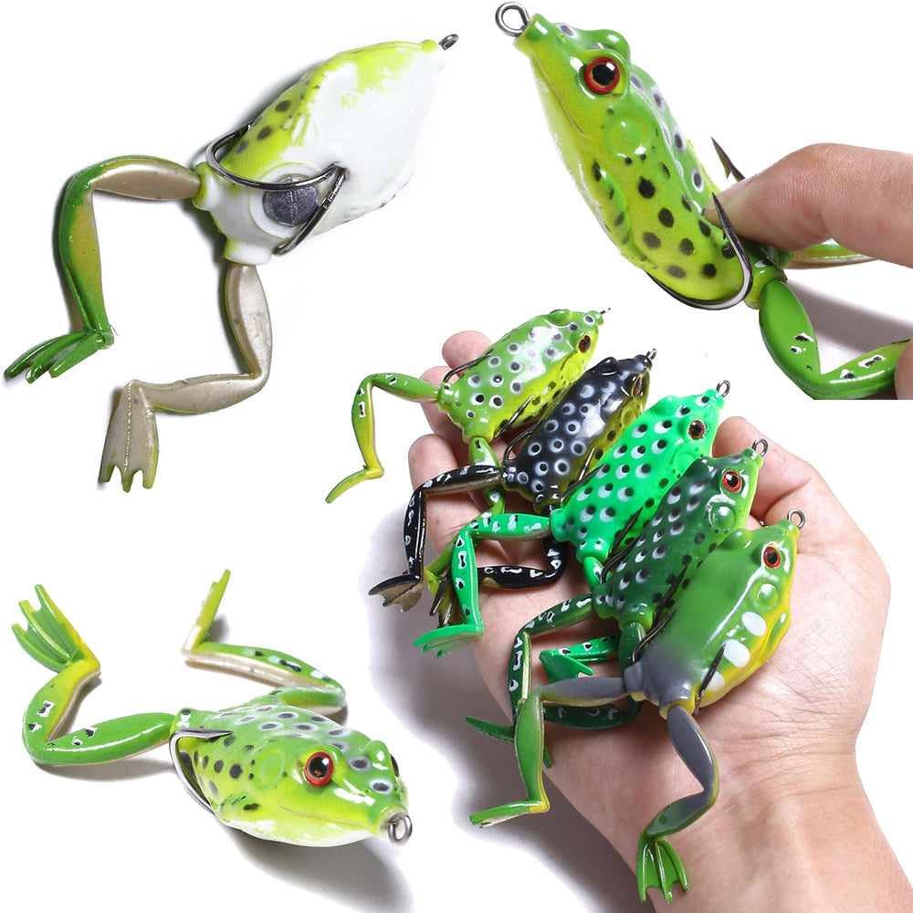 LURESMEOW Frog Lure belly hooks hidden for quick hookups.