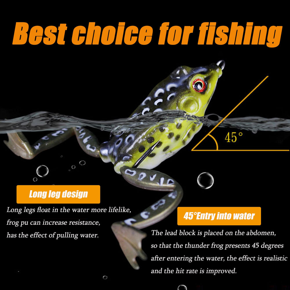 LURESMEOW Frog Lure suitable for freshwater and saltwater fishing.