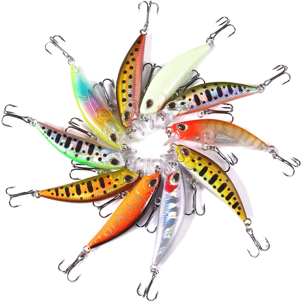 LURESMEOW jerkbait 10pcs pack offers versatile options for anglers.