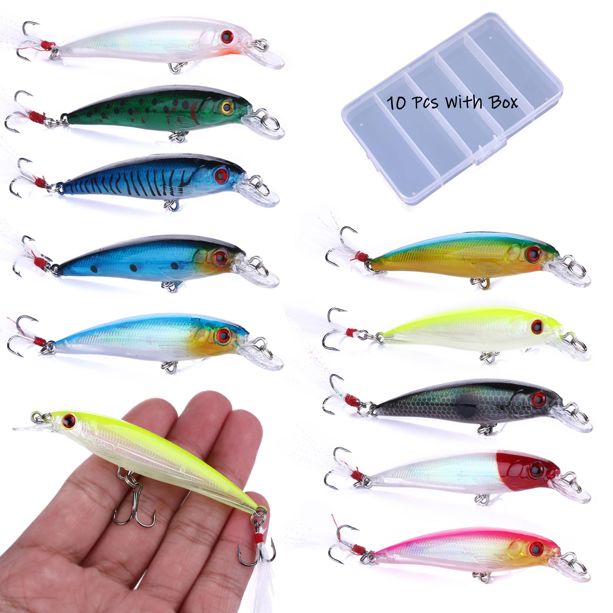 LURESMEOW jerkbait with laser coating for extra shine