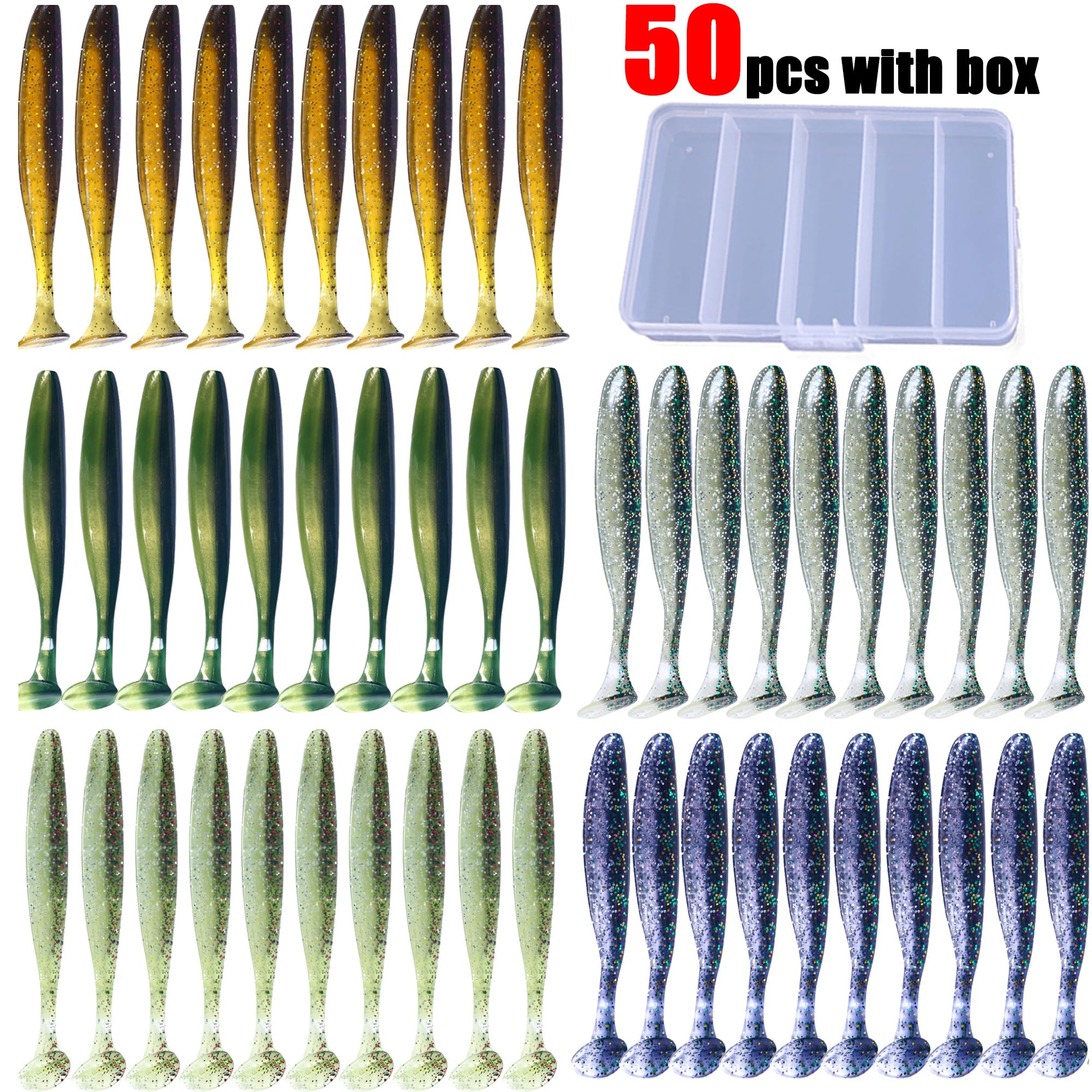 LURESMEOW odor-free plastic paddle-tail swimbaits withstand repeated use