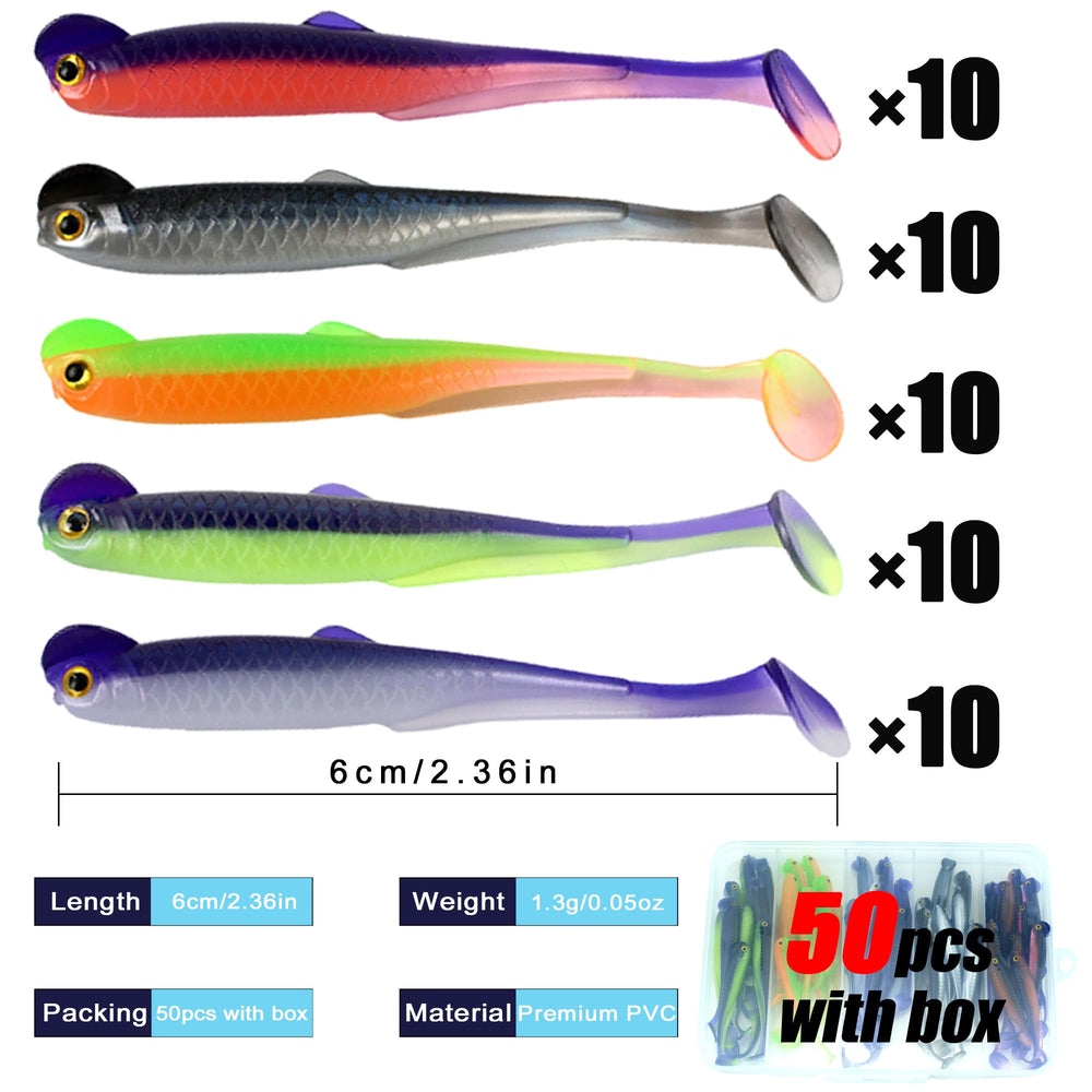 LURESMEOW swimbaits with shine and flash to attract bites underwater
