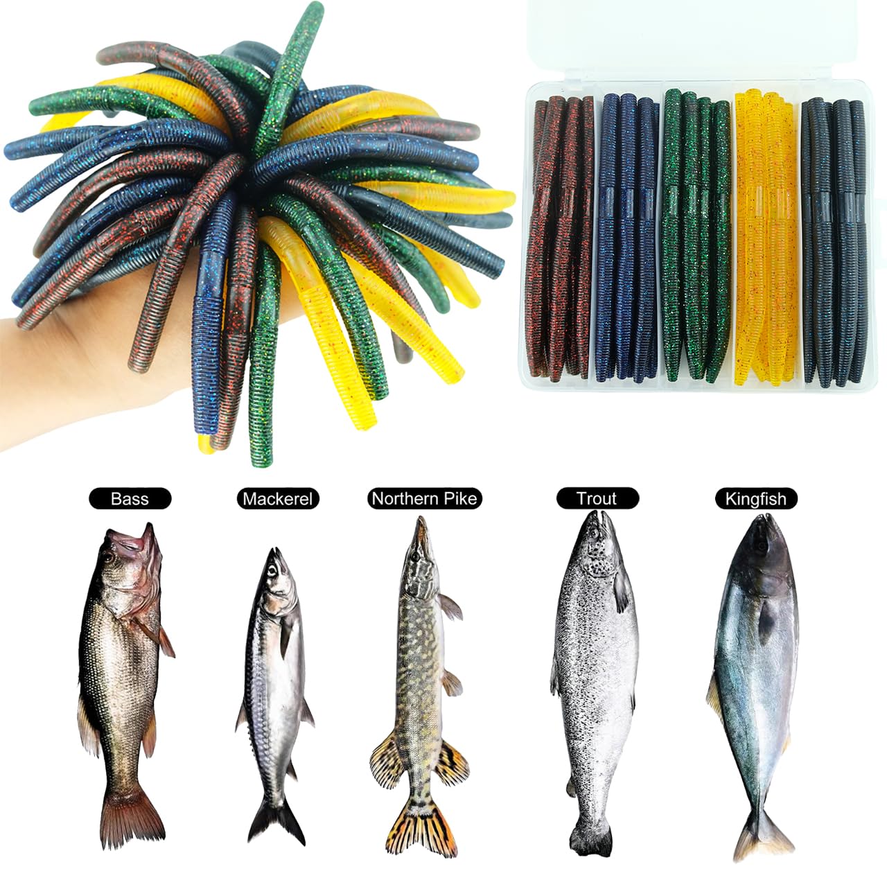 LURESMEOW sunlight-activated glitter adds flash in sunny shorelines and stained water.