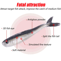 LURESMEOW Y-paddle tail action boosts lure movement in water