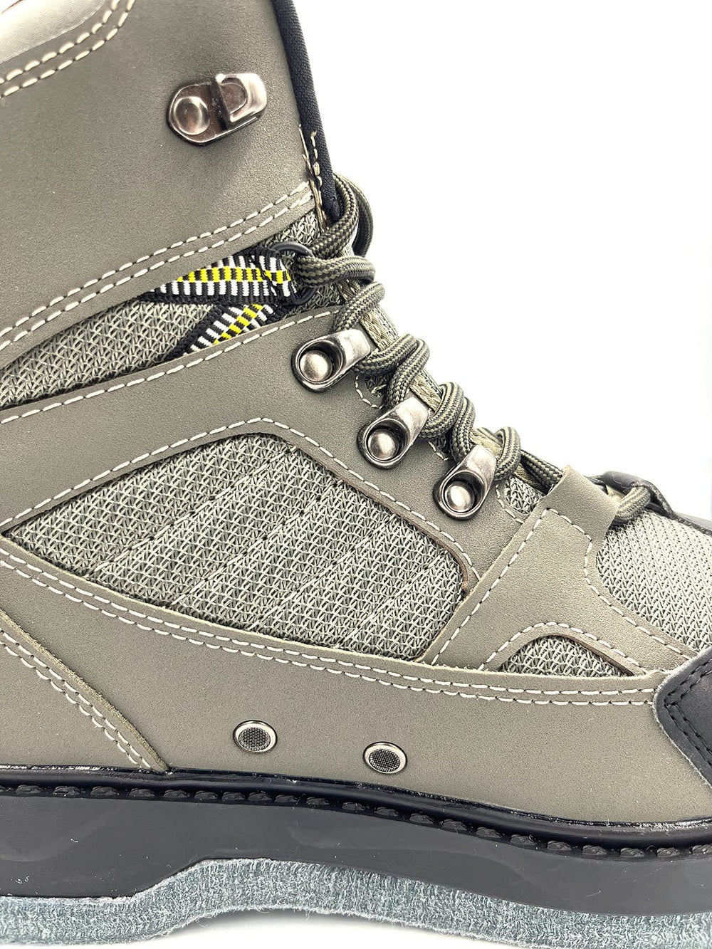 lurewilder Pro fishing wading boots D-ring attachment for secure fit with wading pants