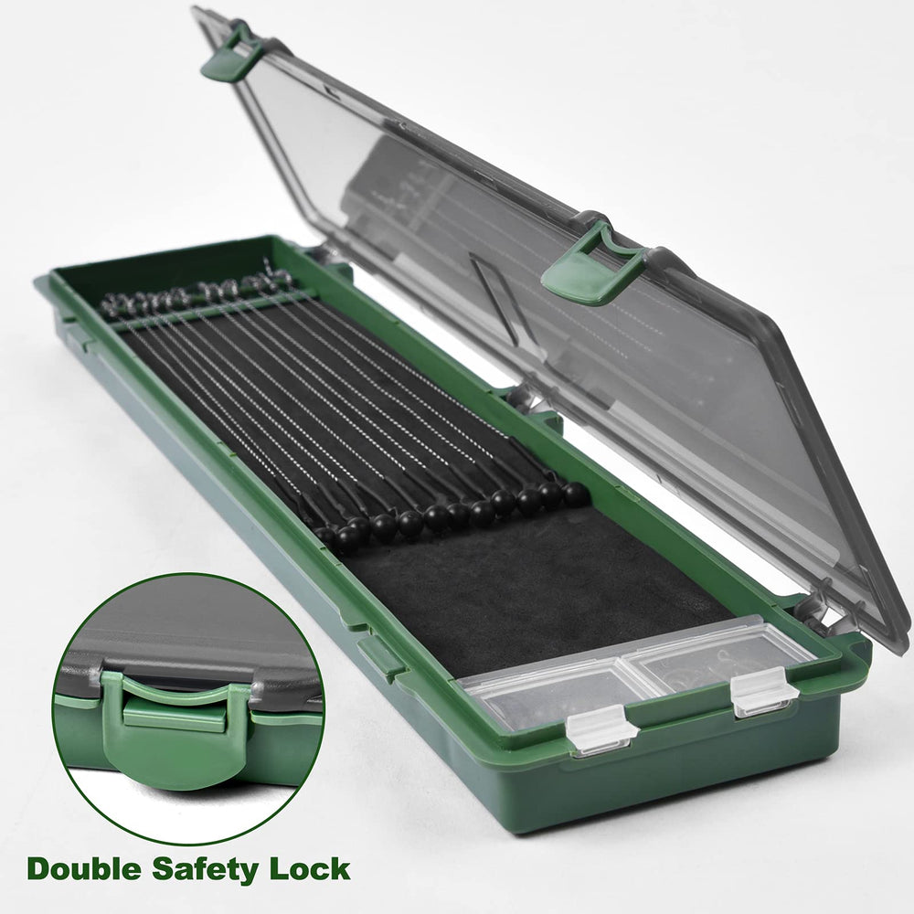 Compact and portable rig box suitable for fishing trips