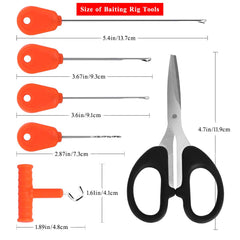 Hook needle for baiting rigs included in the kit
