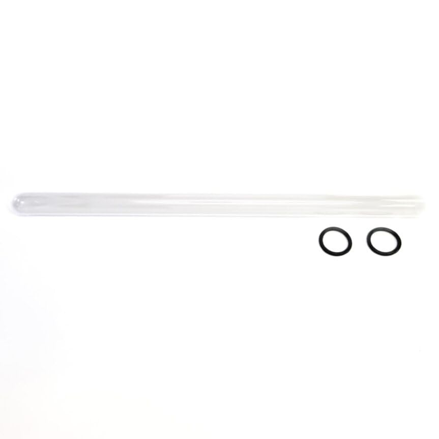 Lutrace Aqua Treatment quartz sleeve protecting UV bulb for durable transmission.