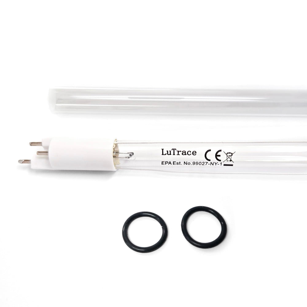 Lutrace QS-012 quartz sleeve shown for durable UV shielding and clear light paths.