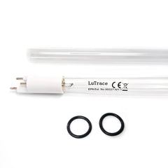 Lutrace QS-012 quartz sleeve shown for durable UV shielding and clear light paths.