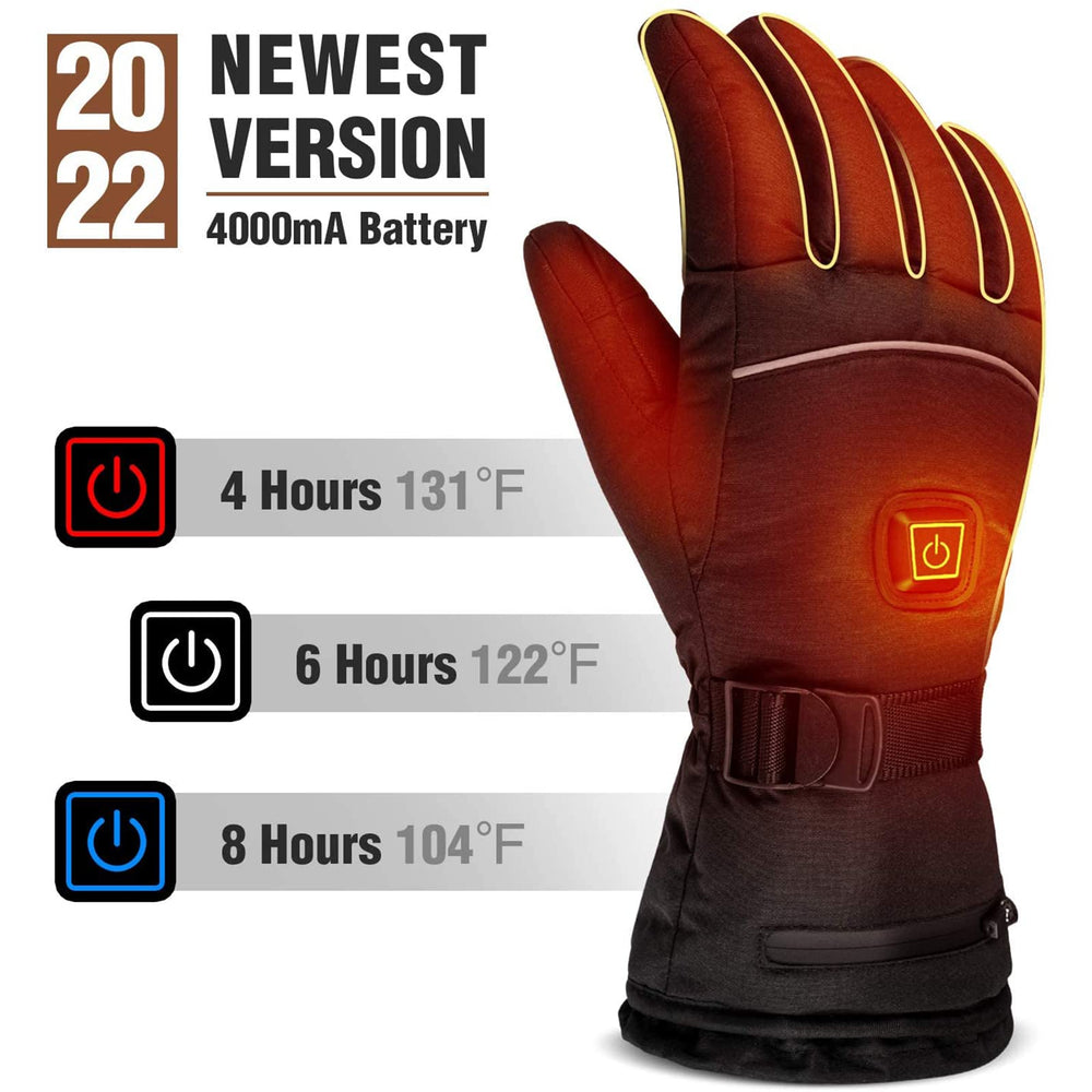 LUWATT heated gloves waterproof-layer highlighting weatherproof protection