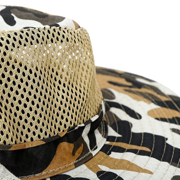 Head netting and mesh ventilation detail