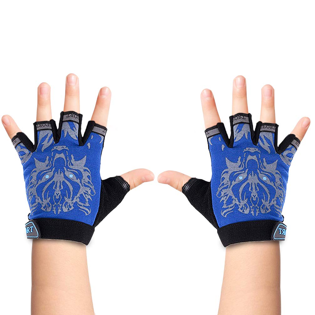 Luwint Kids Sport Gloves Blue - front view