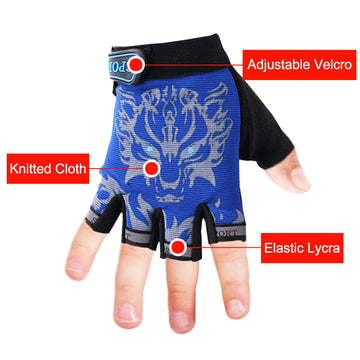 Non-slip palm grip detail on kid's glove