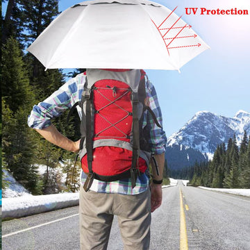 Open 36-inch umbrella hat providing shade