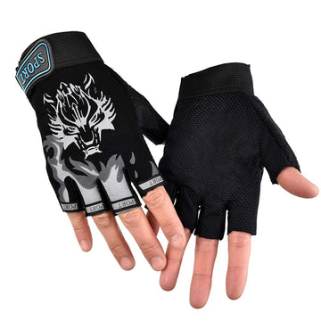 Luwint Kids Sport Gloves Black - adjustable Velcro strap