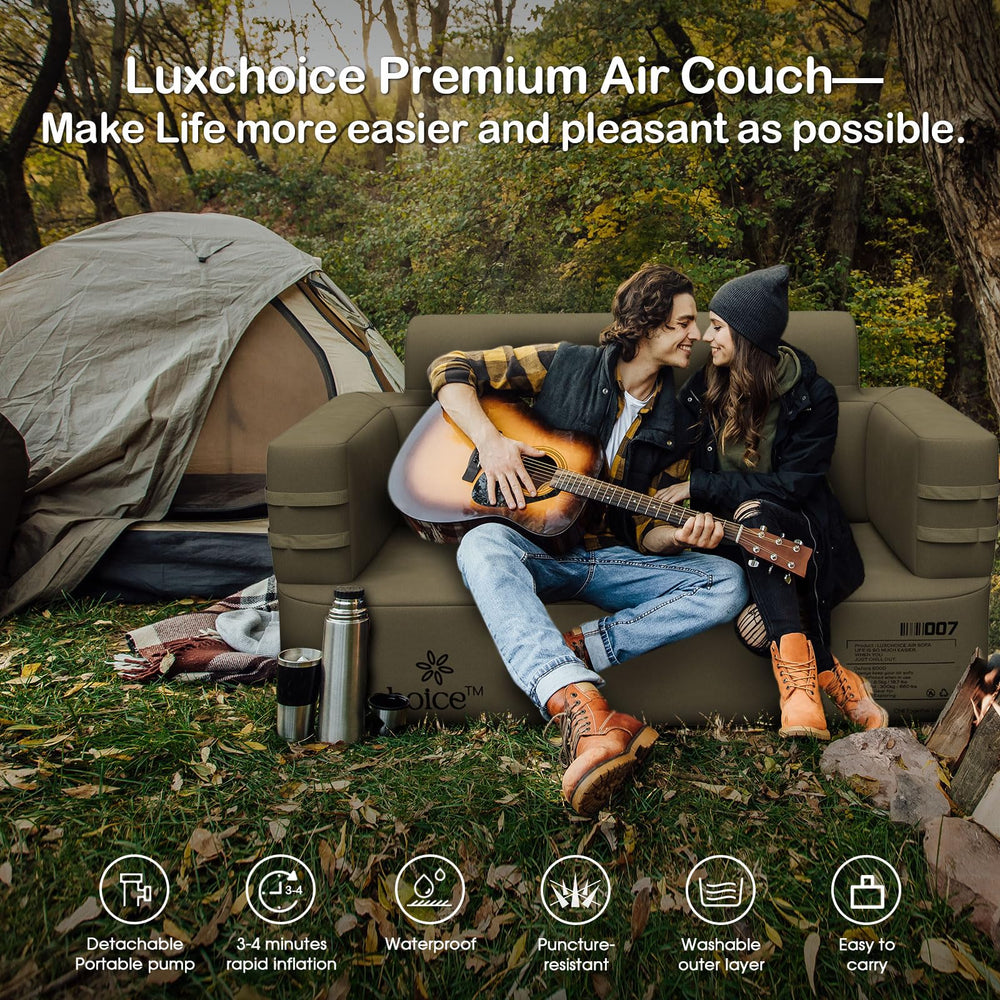 Luxchoice inflatable couch side straps keep essentials within reach.