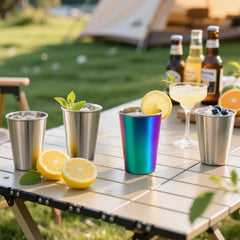Luxgola stacking pint cups demonstrate a compact design for easy transport and space-saving setups