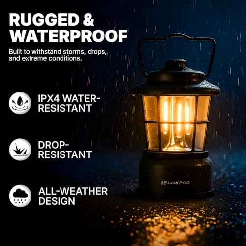 LUXPRO Retro LED Lantern emergency use during outages