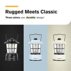 LUXPRO Retro LED Lantern with handle ready for hands-free carrying on hikes
