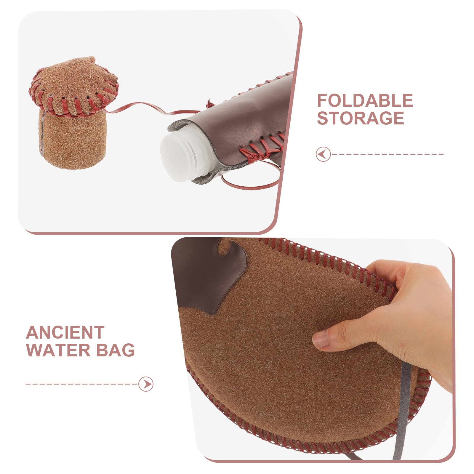Luxshiny Ancient Water Bag portable wine pouch ideal for camping and travel.