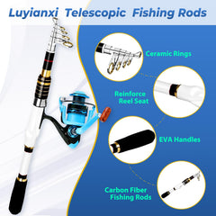 Luyianxi two 100m fishing lines included for long casts and reliability.