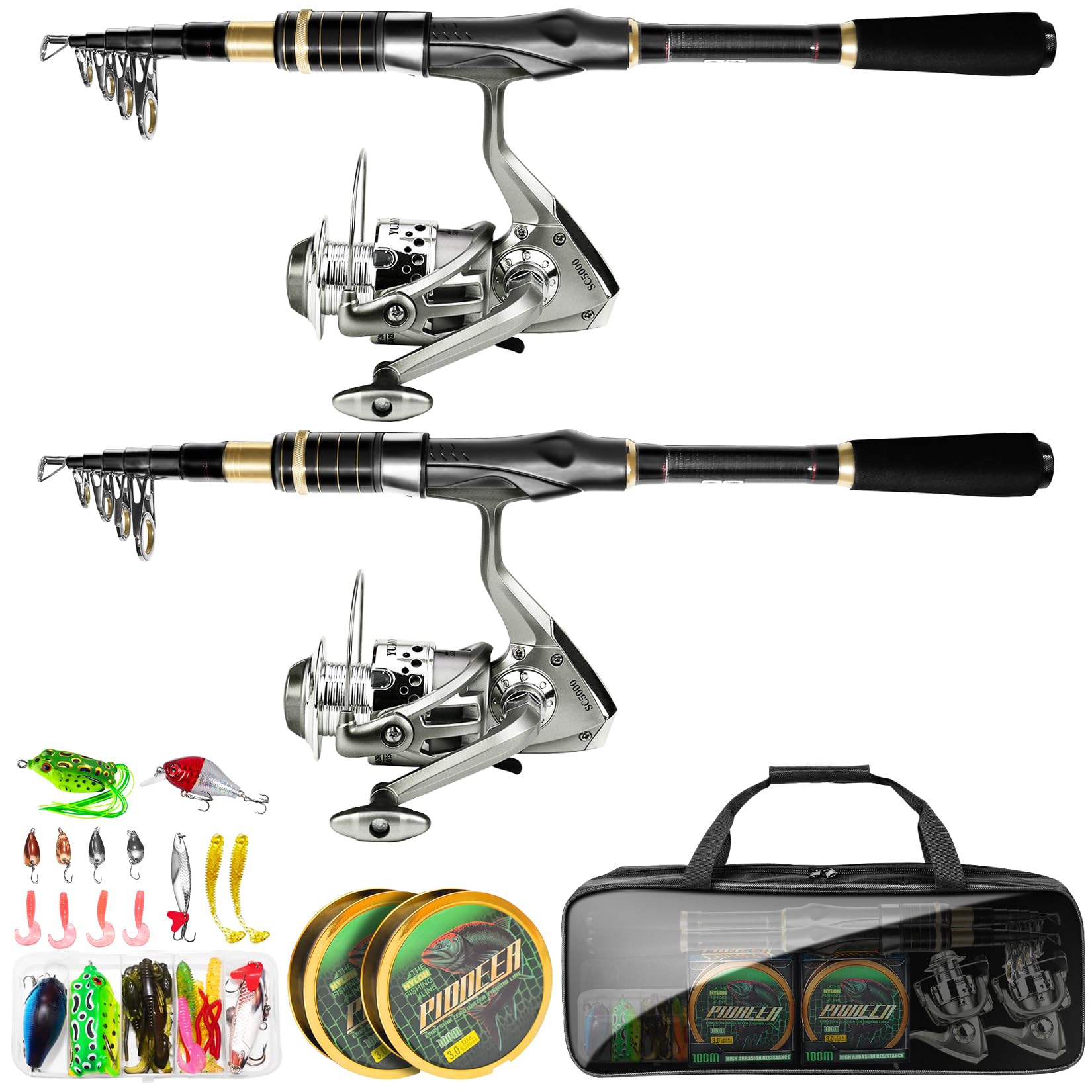 Luyianxi telescopic rod extended demonstrates portability and quick setup for travel anglers.