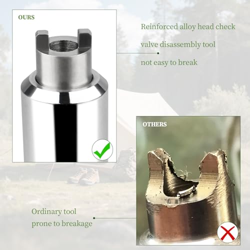 LVACODV check valve removal tool in hand for easy valve access.