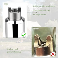 LVACODV check valve removal tool in hand for easy valve access.