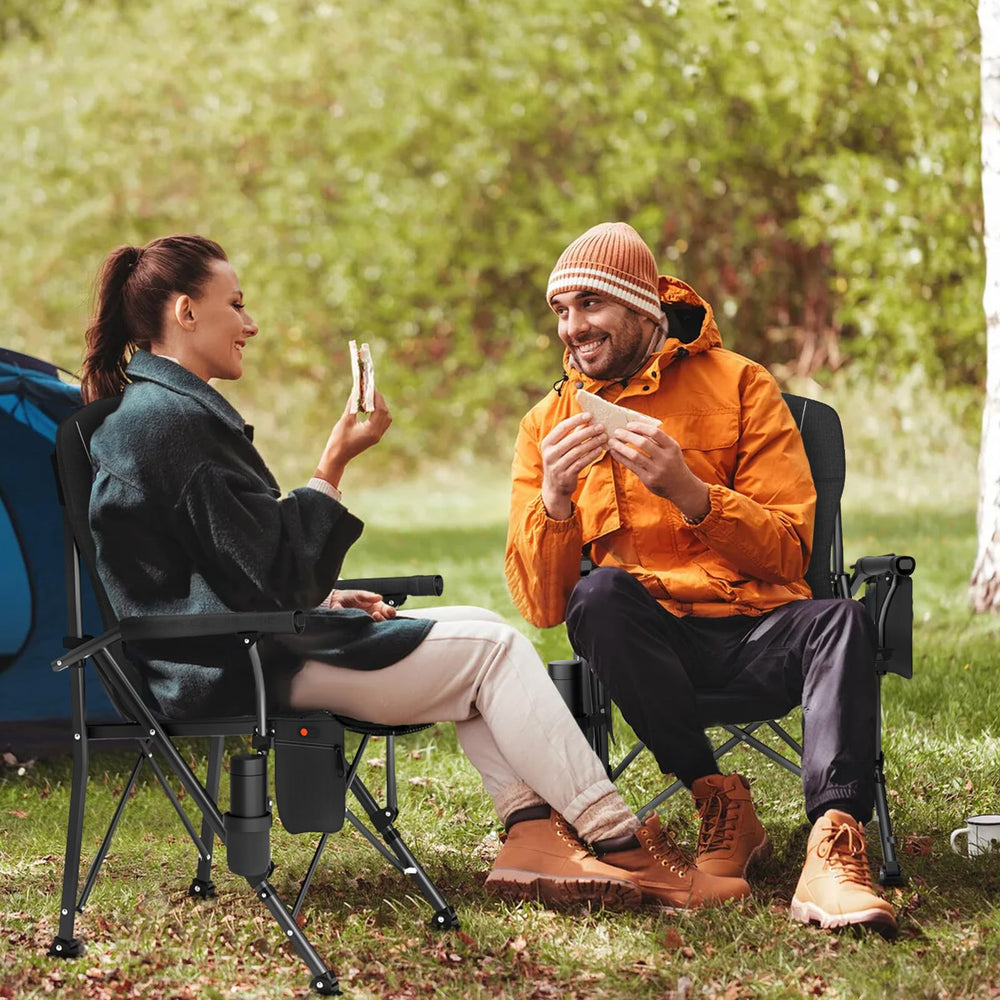 LVAOUO chair with three heat levels lets you customize outdoor comfort.