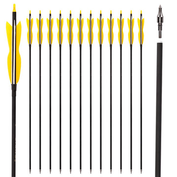 LWANO 31-inch carbon arrows bundle for practice and target shooting