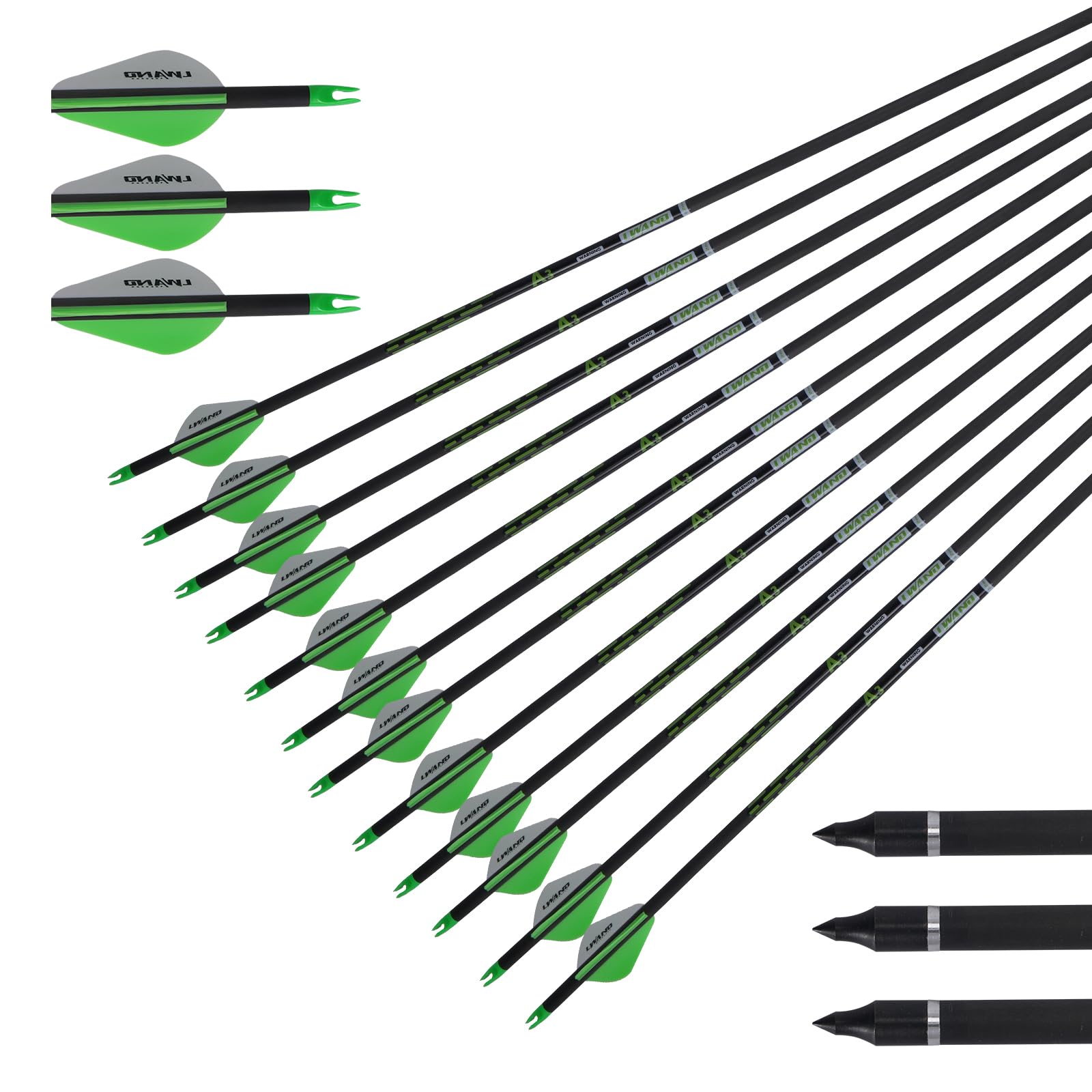 LWANO 32-inch carbon arrow shaft for durable practice sessions.