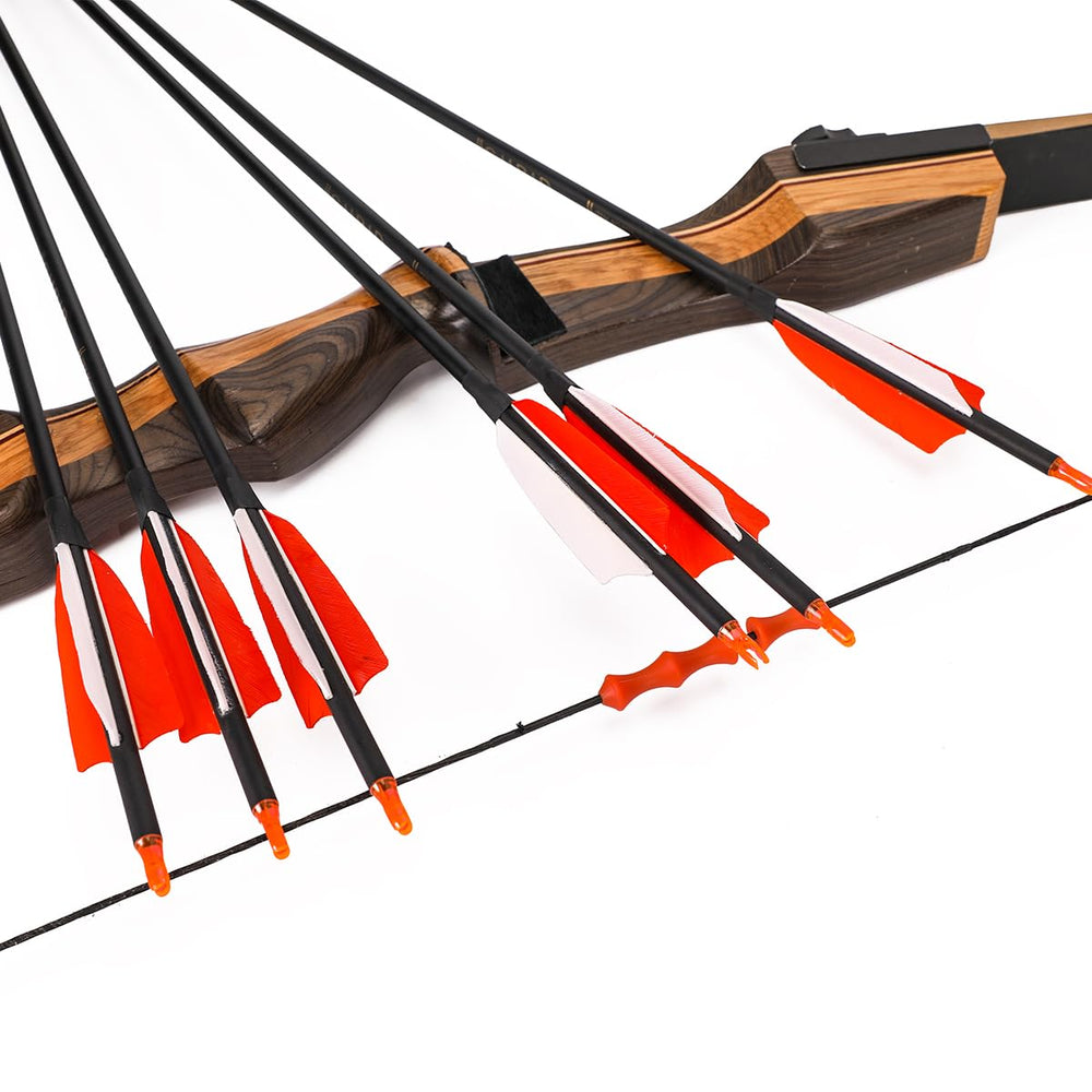 LWANO adjustable nocks not glued for flexible compatibility with various bows.