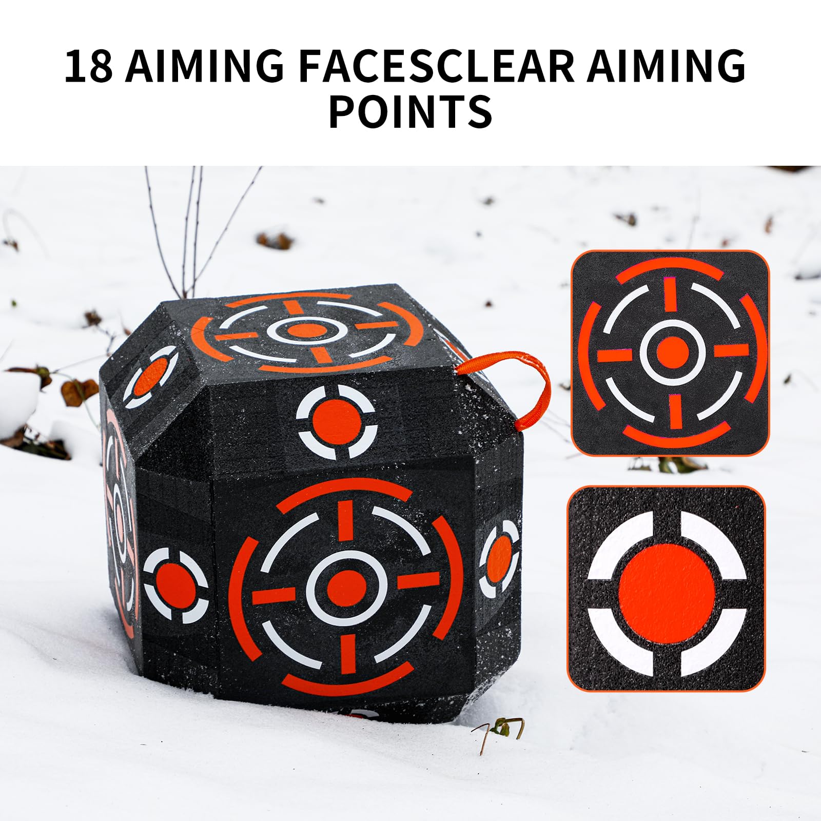 LWANO archery target block built-in handle and high-contrast color ease transport.